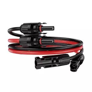 OWINUSTECH 3피트 태양광 케이블 연장 10AWG 패널 암 커넥터 및 수 방수 키트레드 블랙.