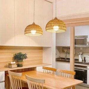 라탄등 펜던트 조명 라탄 인테리어 등갓 갓등 식탁등 대나무 전등갓
