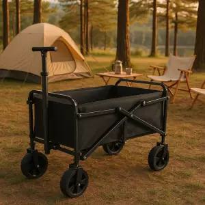 미니 폴딩 캠핑 카트 핸드 웨건 일자 오픈형 수레 트레일러 손 접이식 광폭