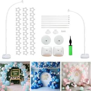 베이스가 있는 풍선 아치 키트 스탠드 9피트 및 5.6피트 높이의 자유 굽힘 하프 베이비 샤워 야드 장식