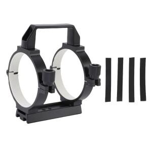 망원경 광학 튜브 클램프 1/4인치 나사 구멍 알루미늄 합금 망원경 튜브 적도의 제왕대용 패딩 스트립 포함