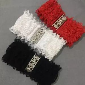 시크 코르셋 레이스 허리벨트 댄스벨트 살사 원피스 WP 4단 버튼 블랙