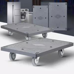 실내 운반 무소음 우레탄 바퀴 손잡이없는 구루마 회색 가구 화물 달리 이동식