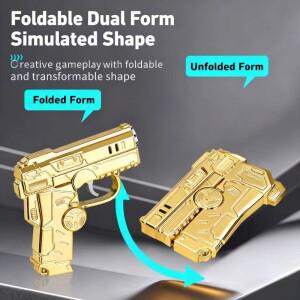 라온식 창의적이고 개인화된 접이식 권총 방풍 라이터 멋진 조명 효과 흡연 및 놀이용으로 친구에게 선물할