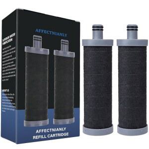아쿠아 청소년 샤워 필터용 리필 카트리지 2개, 2.0 카본 필터는 물에서 염소, 중금속 및 기타 불순물을 제거하여 건조한 피부와 모발을 개선합니다