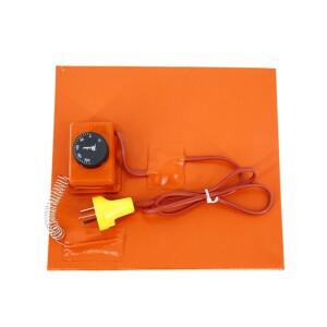 라온식 실리콘 가열 패드 전기 히터 플레이트 매트 접착 백킹 노브 항온 컨트롤러 온도 조절기 3M W 110V 2