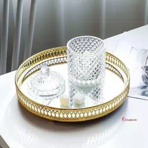 소품 화장품정리 수납 골드 트레이 미러lmn488