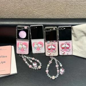 갤럭시 Z플립7 귀여운 미피 키티 키링 케이스