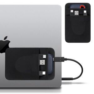 노트북용 Lacdo 휴대용 하드 드라이브 슬리브, 재사용 가능한 가 포함된 파우치형 2포켓 스틱, 산 디스크, 삼성, 크리티컬, 휴대용 외장 솔리드 스테이트 드라이브 SSD 하드 드라이브 휴대용 케이스, 블랙