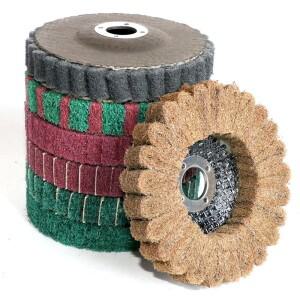 4/4.5/125 나일론 섬유 플랩 폴리싱 휠 디스크 180 그릿 목재 메탈 버핑용 앵글 그라인더용