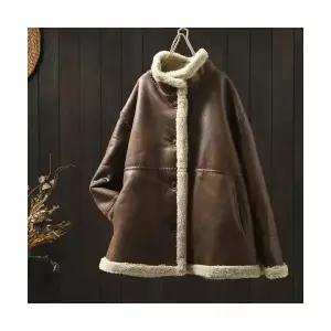 여자 가죽 자켓 재킷 겨울 코트 기모 양면 모피와 털 일체형 유니크하고 예쁜 캐주얼 BE4