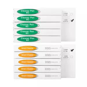 듀오갈리아 1.25mm LC/MU용 5팩 섬유 클리너 펜 + 2.5mm SC/ST/FC 커넥터용 광섬유 클리닝 도구 800개