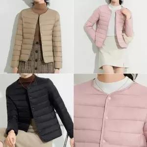 [큰손] 베이직 경량패딩 아우터 점퍼 이너 겨울 여성 얇은 골프웨어 방한 따뜻한 보온 가벼운 슬림