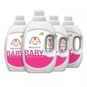 아토세이프 유아 섬유유연제 파우더향 2L 4개 포근함