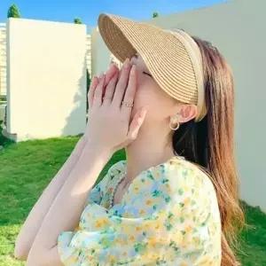 여성 UV 자외선 차단 모자 라탄 썬캡 모자 여자