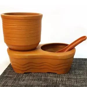 콩나물재배기 3-4인용 황토 콩나물시루 새싹재배기 기르기 콩시루