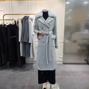 [에고이스트]칼칸 퍼 더블버튼 슬림 롱 코트 EQ4WC261LG_CA