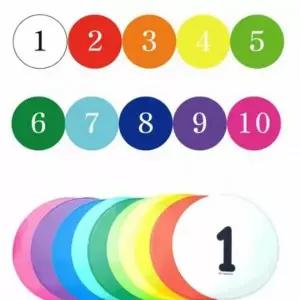 축구 체육 원형 번호 표시 콘 접시 마커