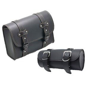 차퍼 보버 크루저용 가죽 수납 빈티지 소프 FATECIM 다이나 새들백 바이크