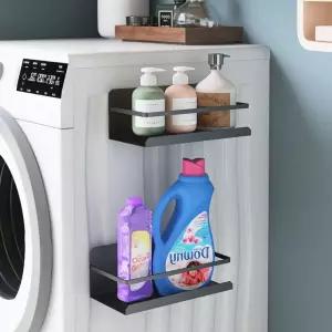 무타공 현관문 세탁실 선반 자석 1+1 세탁기 부착 수납함 마그네틱 거치대 보관함 수납 옆 냉장고