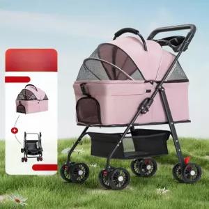 애견 유모차 접이식 분리형 강아지 고양이 카트 야외 외출 산책