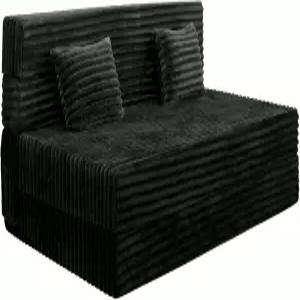 Fvkind 접이식 소파 침대 퀸 사이즈 컨버터블 의자 베개 이불 바닥 거실 게스트룸 기숙사용 매트리스 차콜