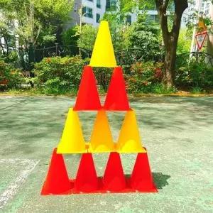 [골드스마일]풋살 미니 콘 라바콘 옐로우 꼬깔 레드 축구 실기 달