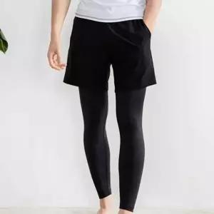 [골드스마일]남성용 4부 레깅스 일체형 스포츠 트레이닝 반바지