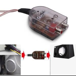 12V 차량용 오디오 서브우퍼 컨버터 50W 고레벨 임피던스 출력 하향 RCA 어댑터 액세서리