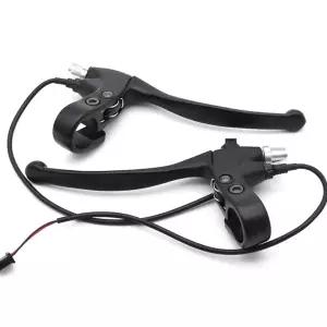 2Pcs 전기 브레이크 레버 교체 왼쪽 및 오른쪽 전자 자전거 자전거 브레이크 핸들