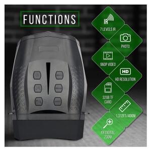 야간 투시경 적외선 600m 어두운 사냥 카메라 고글 쌍안경 NV5100 850nm 적외선 2.5'' 화면 4X 보안 감시