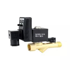 드레인밸브 타이머 공압 콤프레셔 일체형 펌프 부품 막힘방지 방수 응축수 배수 코일 밸브