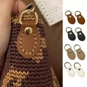 가방부자재 가죽 D링 세트 2개입 핸드메이드 연결고리 DIY재료 뜨개 장식 만들기재료 연결 D링 2개입