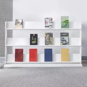 RO-오픈 전면 책장 1600 화이트 WD08E5E