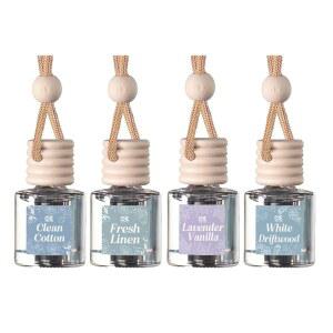 CE 크래프트 행잉 카 에어 프레시너 u2013 오일이 함유된 향기 오일 u2013 자동차용 오래 지속되는 아로마테라피 향 u2013 4팩, 깔끔함