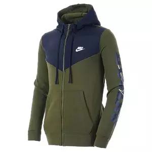 [하프클럽/나이키]나이키 기모 JUST DO IT 후드집업 CJ4552-395 블랙/카키투톤