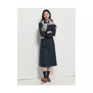 매장정품 빈폴 BEANPOLE LADIES 타탄체크 셔츠 원피스 그린 (BF5X71C03M) BF5X71C03M 569966