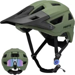 남녀용 파보토 산악 자전거 헬멧 탈착식 바이저가 있는 마그네틱 버클 MTB 출퇴근 및 오프로드 타기에
