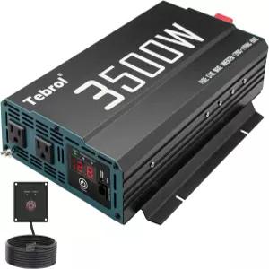 가정용 RV 트럭용 12V DC-110V 순수 사인파 인버터 5V/2.1A USB AC 하드와이어 포트 리모컨이 내장된 오프