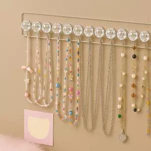 투명 아크릴 목걸이 거치대 후크 액세서리 걸이 7칸 목걸이정리대