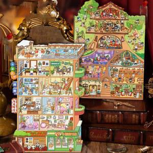 6 스타일 3 시트/가방 세계 입체 애완 동물 대형 풍경 스티커 DIY 핸드북 스크랩북 사진 프레임 노트북