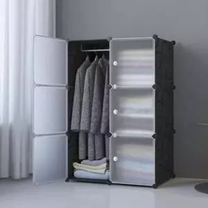 DIY 복합 선반수납장(4칸)(75x111cm) / 조립식 옷장 옷장 조립식옷장 옷장행거 서랍장 l