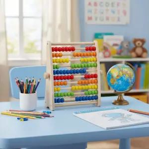 투키토이 셈놀이판 수세기 원목 장난감 구슬 옮기기 숫자세기 계산하기 숫자놀이 연산 주판