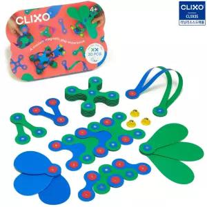 클릭소 크루팩 (그린) 자석 블록 조립 만들기 장난감 도형 유연한 창의력 교구 30pcs