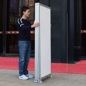 전시용가벽 바퀴 파티션 이동식 가벽칸막이 디스플레이 걸이 80x180cm 철망 철제
