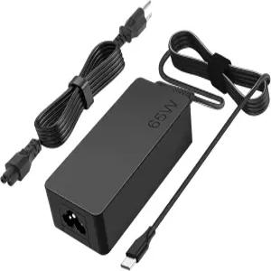레노버 씽크패드 T480 T580용 65W USB C 충전기 요가 크롬북 컴퓨터 전원 코드 교체형 노트북