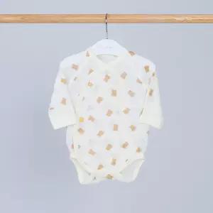 [달퐁]큐비앤맘 동글베어 메쉬 배냇 바디슈트 신생아 아기바디슈트