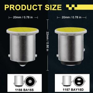 화물차 차폭등 폭등 1156 차량용 50 P21W 12V 주차 LED 30 10 빨간색 24볼트 COB 전구 흰색 7000K 1157 BA15S 백업 브레이크 방향 BAY15D 역방향 지시등 20 작업등