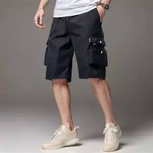 캐주얼 트렌디 남성 빈티지 카고 스트릿 하프팬츠 면반바지