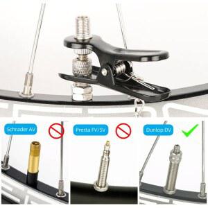 자전거 공기 주입기 8V1 던롭 AV 도구 스템 가스 메탈 어댑터 스레드 밸브 슈레이더 깍지 클립 펌프 스냅